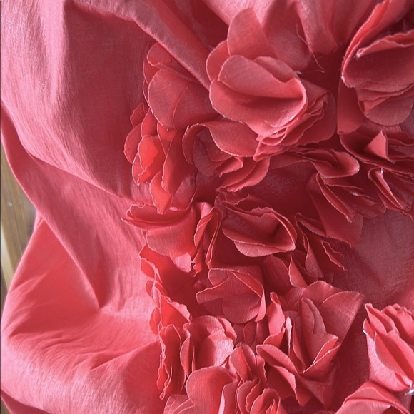 Elegant Strapless Coral Dress NWOT - Picture 4 of 7